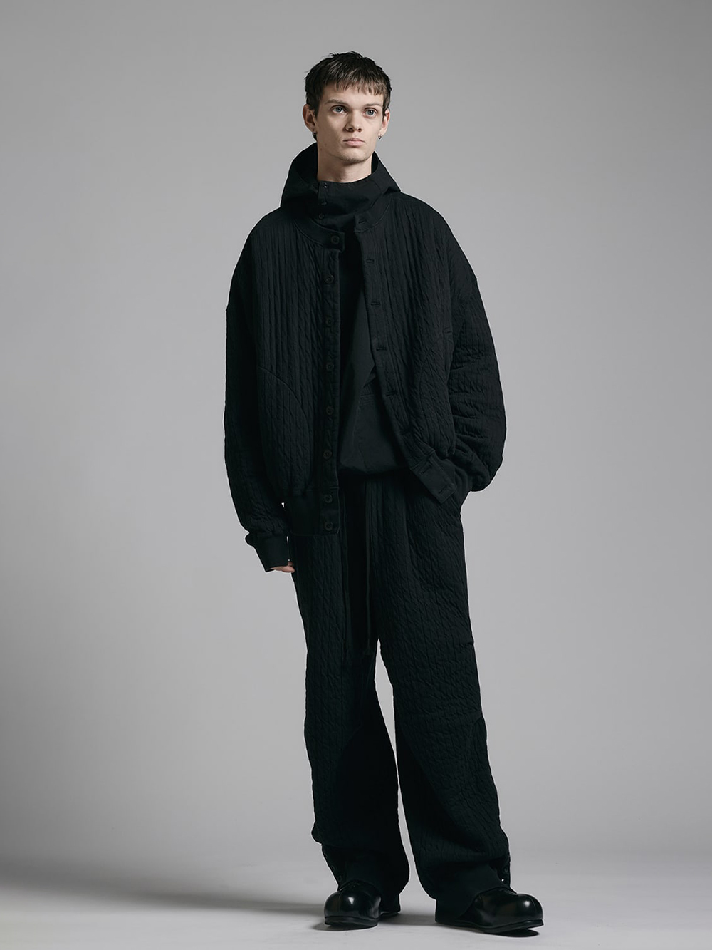The Viridi-anne - 25-26AW - coat ・ jacket - Eyelet Quilted Blouson （BLACK） - VI-3927-01 1-009