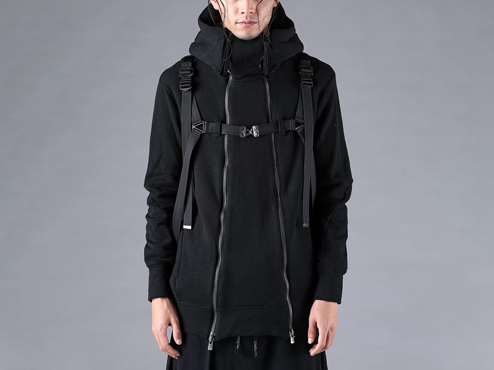D.HYGEN - 25-26AW - Jacket - Fireproof Yarn-Lined Harness Belt W Zip Hooded Jacket （Black） - ST101-0325A 1-007