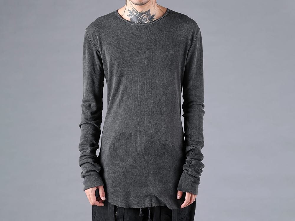 D.HYGEN - 25-26AW - Long-Sleeve T-Shirt - Modal x Cotton Rib Long Sleeve T-Shirt （DUST） - ST101-1325A 3-005