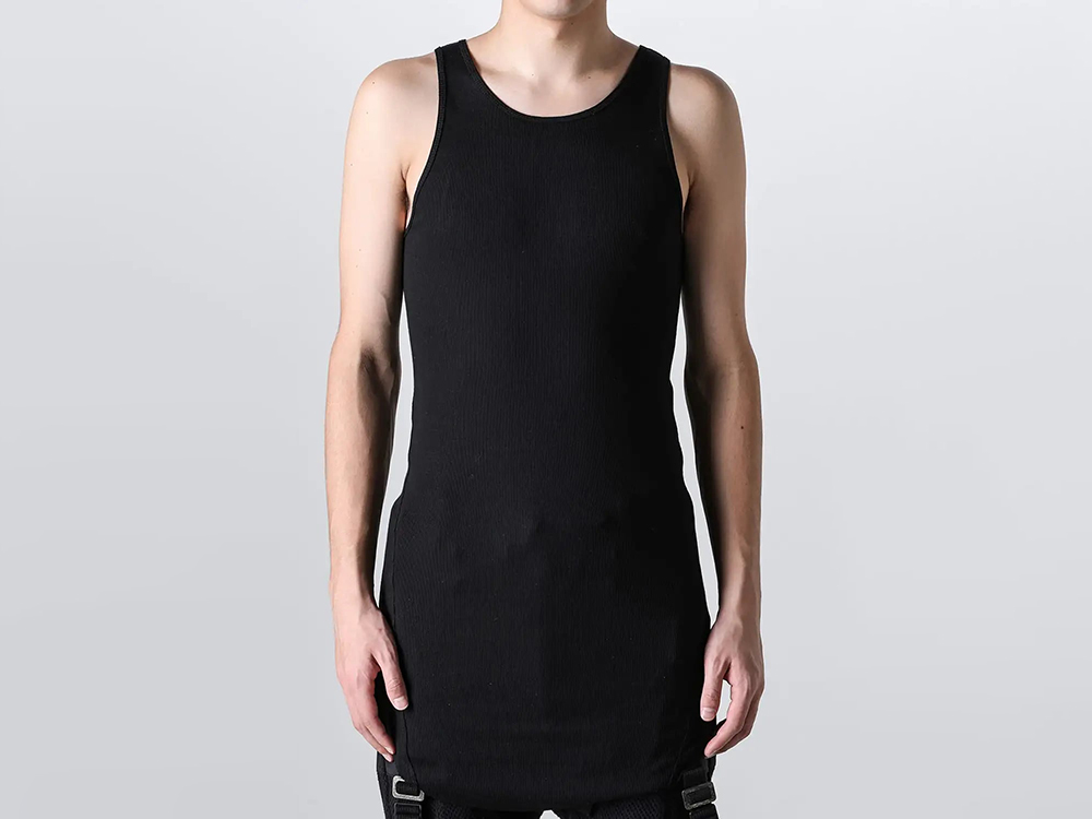 D.HYGEN - 25-26AW - Tanktop - Cotton x Rayon Rib Tank Top （BLACK） - ST101-1425A 4-001