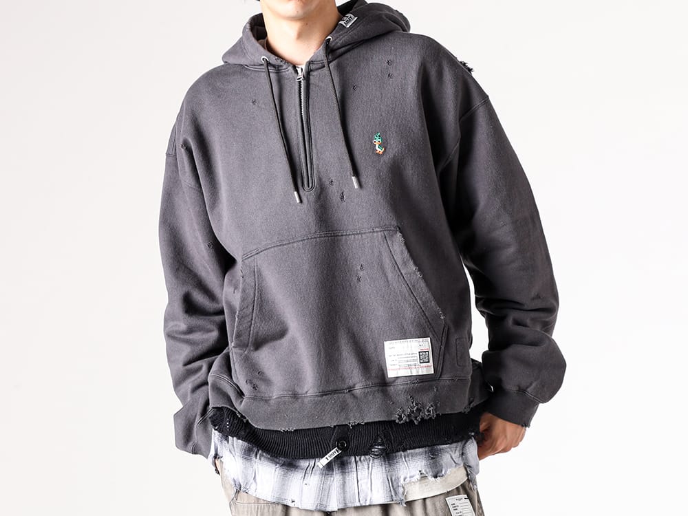 Maison MIHARA YASUHIRO - A15HD571 - Triple Layered Half Zip Hoodie 4-002