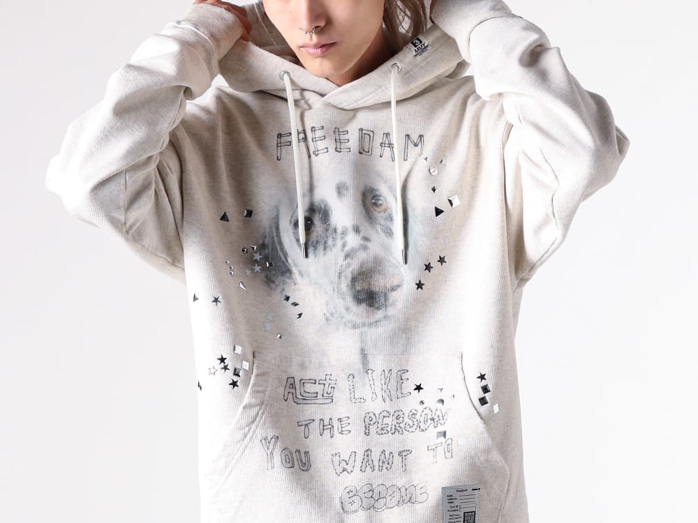 Maison MIHARA YASUHIRO - J15PT124 - Embellished Distressed Hoodie 4-0026