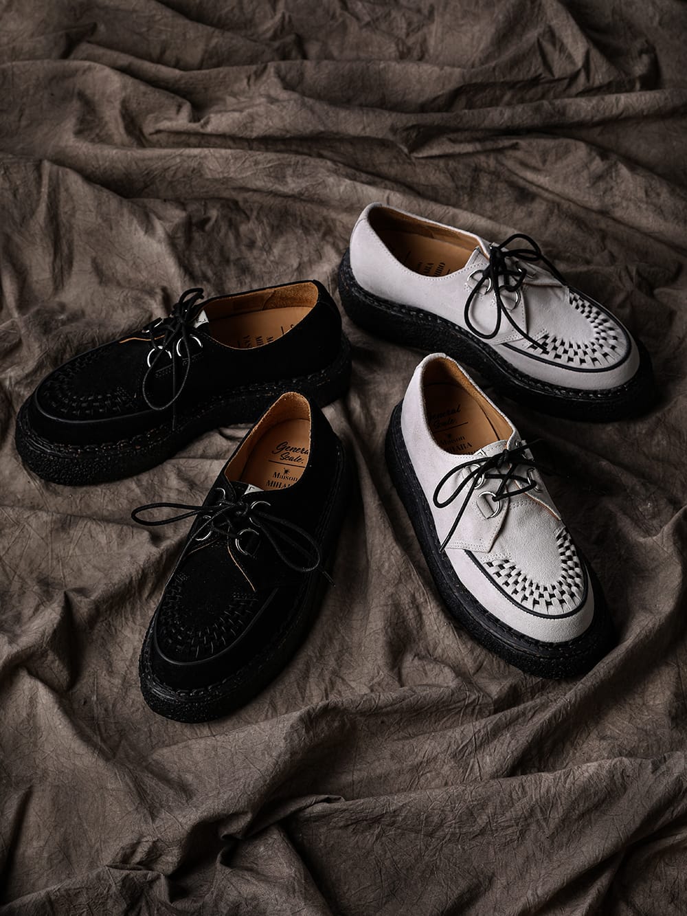 Maison MIHARA YASUHIRO - J15PT124 - THAMES / Suede Interlace Shoes 4-0055