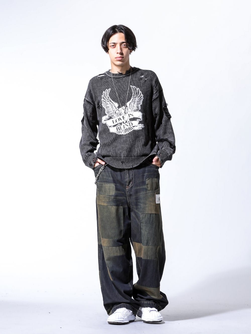 KAMIYA wallet chains - An Accent to Americana Style with a Distressed Knit and Remade Denim 7-001