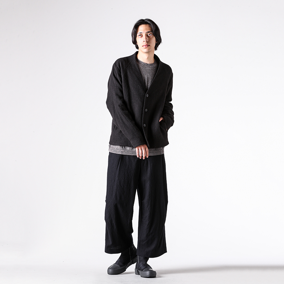 未使用 DEVOA デヴォア レイヤード ノーカラージャケット DEVOA - 未使用 DEVOA デヴォア レイヤード ノーカラー