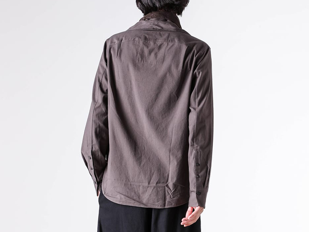 ZIGGY CHEN(ジギーチェン) - 25-26AW  - シャツ・ベスト - High Collar Shirt （Gray） - 0M2530734 2-0012