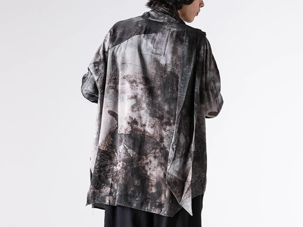 ZIGGY CHEN(ジギーチェン) - 25-26AW  - シャツ・ベスト - Digital Print Asymmetric Scarf Shirt （Multi） - 0M2530747 2-006