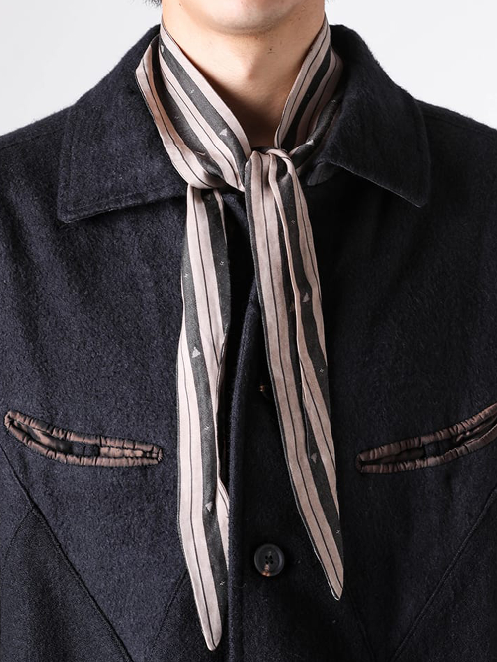 ZIGGY CHEN(ジギーチェン) - 25-26AW - スカーフ・ハンカチーフ - Striped Slim Scarf （Stripe） - 0M2535007 5-005