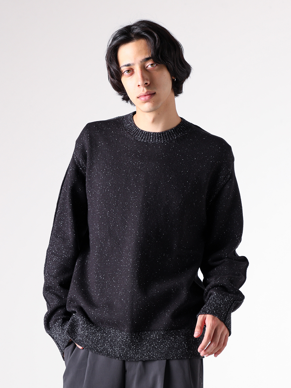 IRENISA - 25AW Styling - IRENISA 25-26AW New Arrivals - IH-25FW-K023 Cotton-Blend Knit Pullover 1-001