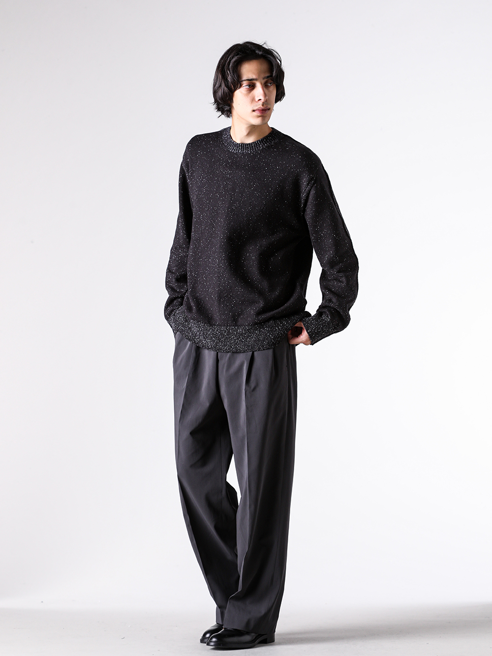 IRENISA - 25AW Styling - IRENISA 25-26AW New Arrivals - IH-25FW-K023 Cotton-Blend Knit Pullover 1-003