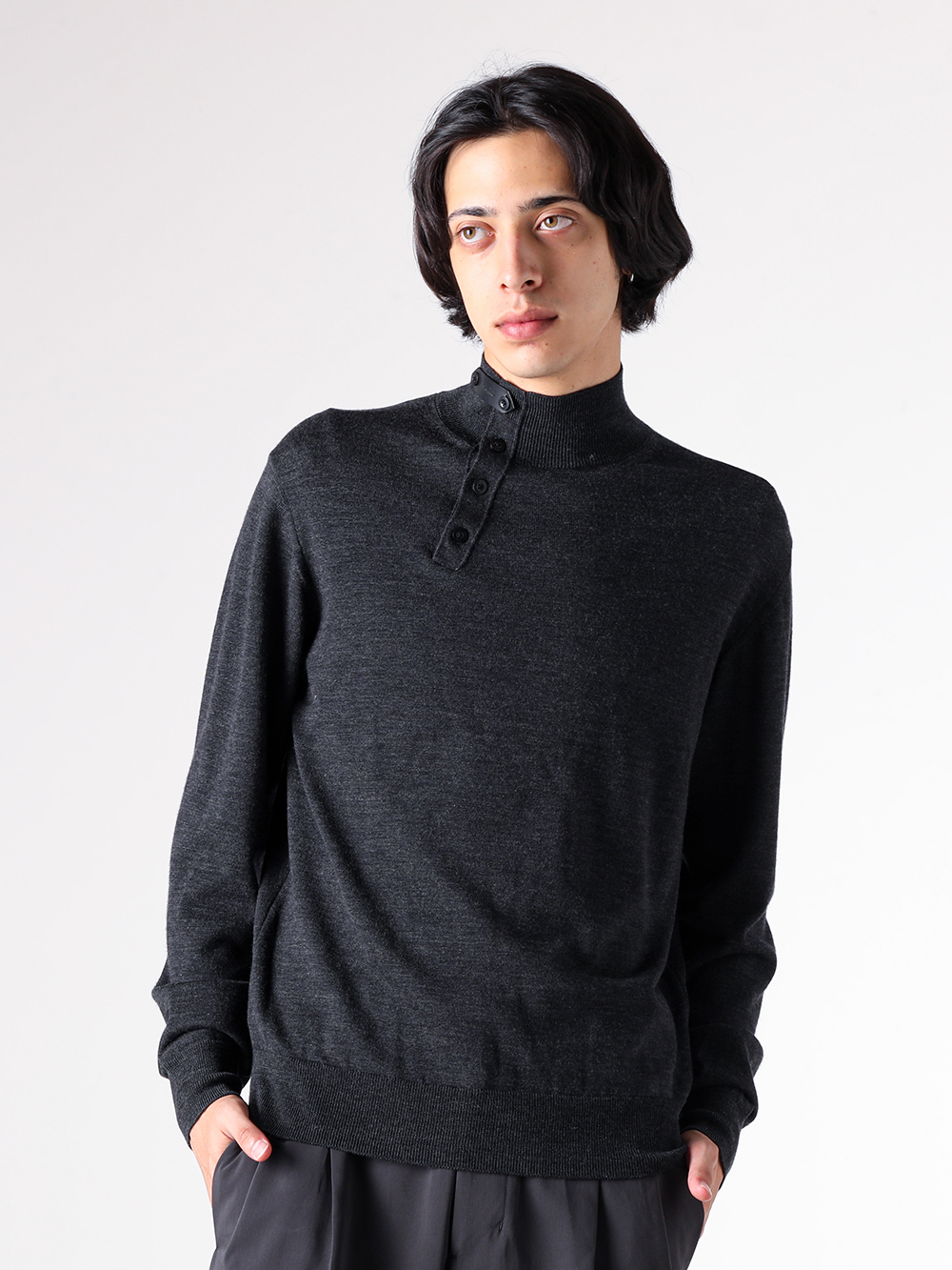 IRENISA - 25AW Styling - IRENISA 25-26AW New Arrivals - IH-25FW-K021 Wool High-Neck Knit Pullover 1-004