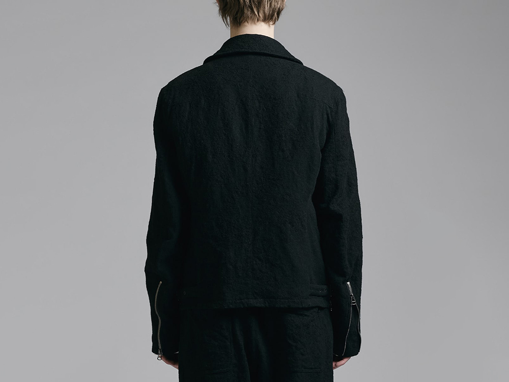The Viridi-anne - 25-26AW - Jackets and Blousons - Embroidered Wool Twill Zip-Up Blouson （BLACK） - VI-3897-06 1-005