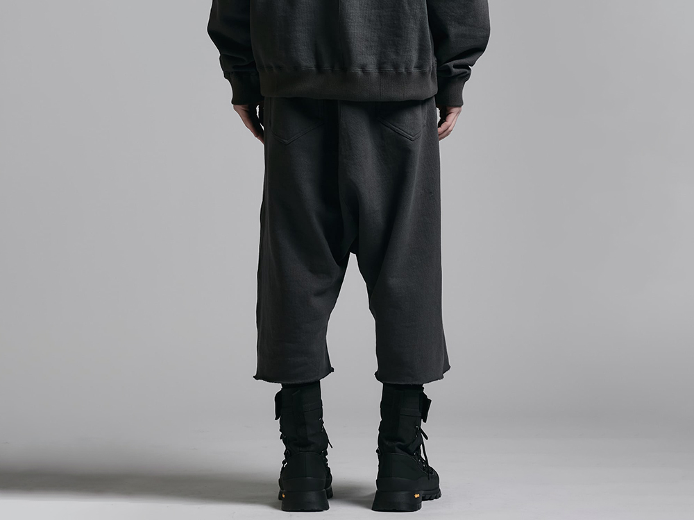 The Viridi-anne - 25-26AW  - Pants - 品番+商品名2-1 - Heavyweight Sweat Drop Crotch Shorts （GRAY） - VI-3925-04 2-008