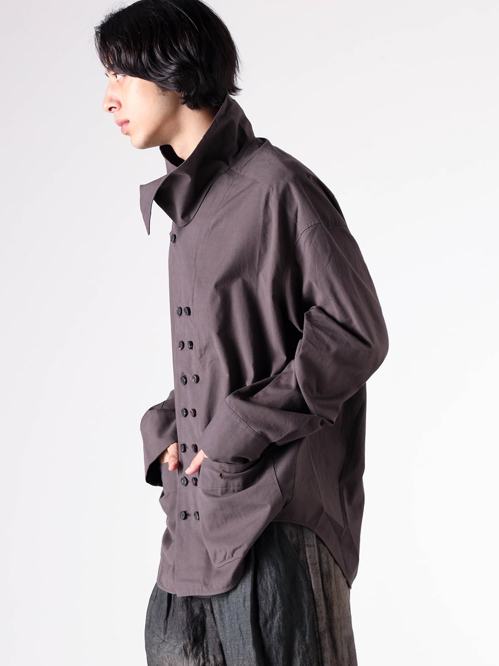 ZIGGY CHEN 25-26AW ハイネックシャツジャケット アーティ