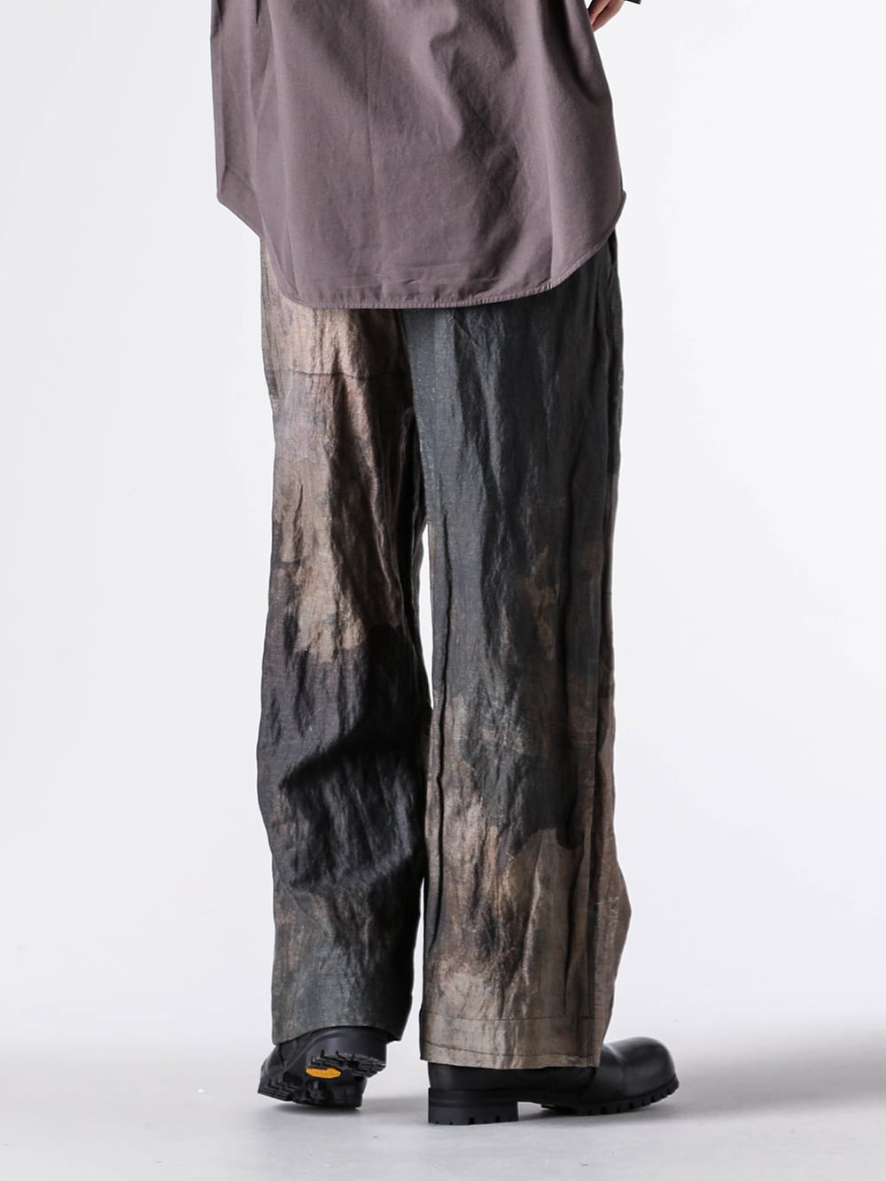 ZIGGY CHEN - 25AW  - Wide-leg trousers with an artistic design - 0M2530514 - Digital Print Straight-Leg Trousers - 0M2513001 - Chelsea Derby Shoes 2-003