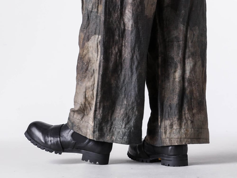 ZIGGY CHEN - 25AW  - Wide-leg trousers with an artistic design - 0M2530514 - Digital Print Straight-Leg Trousers - 0M2513001 - Chelsea Derby Shoes 2-005