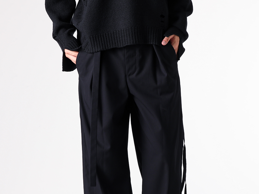Ann Demeulemeester(アンドゥムルメステール) - 25-26AW  - 下半身 - NORULF WORKWEAR HIGH COMFORT TROUSERS (2520-M-TR28-FA431-099) - Back Zip Boots Single Sole Wide Model (988X) 2-002