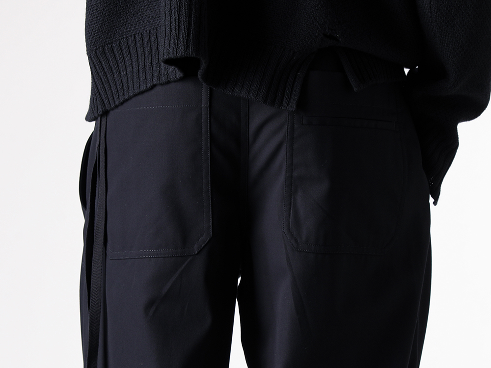 Ann Demeulemeester(アンドゥムルメステール) - 25-26AW  - 下半身 - NORULF WORKWEAR HIGH COMFORT TROUSERS (2520-M-TR28-FA431-099) - Back Zip Boots Single Sole Wide Model (988X) 2-003