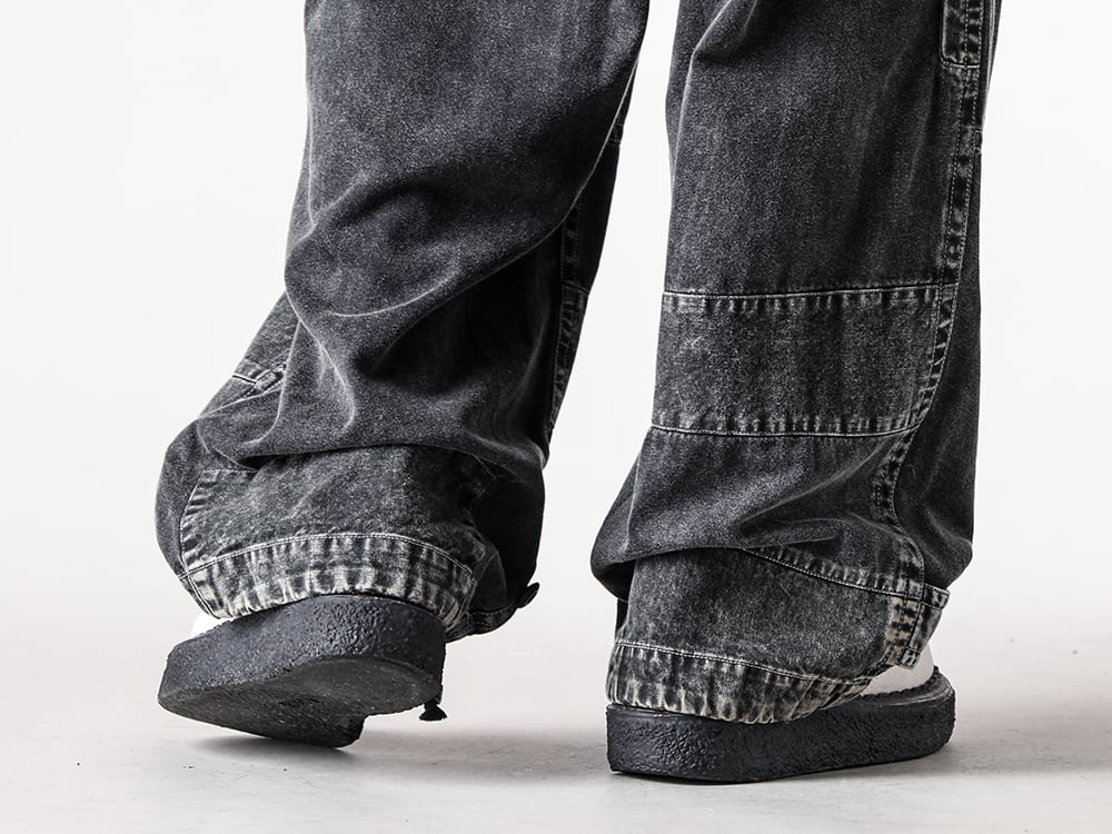 Maison MIHARA YASUHIRO - 25AW  - French military-inspired cargo pants - J15PT173 - Repair Cargo Trousers - S14FW710 - THAMES / Suede Interlace Shoes 2-006