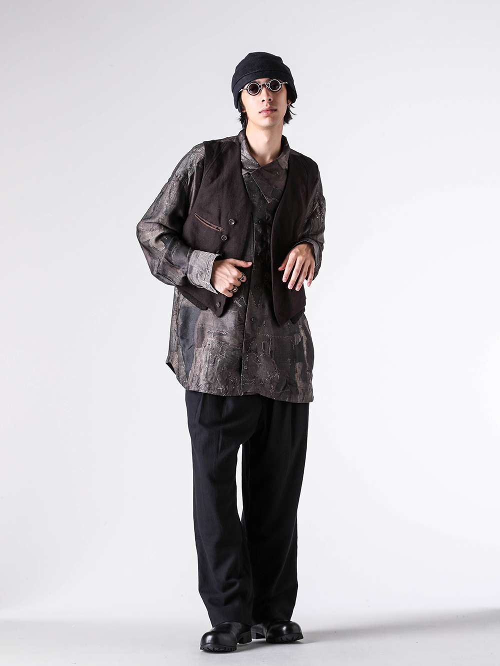 ZIGGY CHEN 25-26AW アシンメトリーパッチワークベスト アルチザン