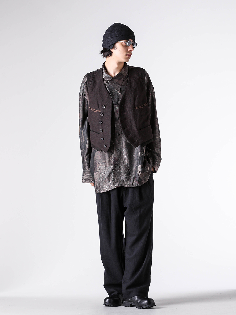 ZIGGY CHEN 25-26AW アシンメトリーパッチワークベスト アルチザン