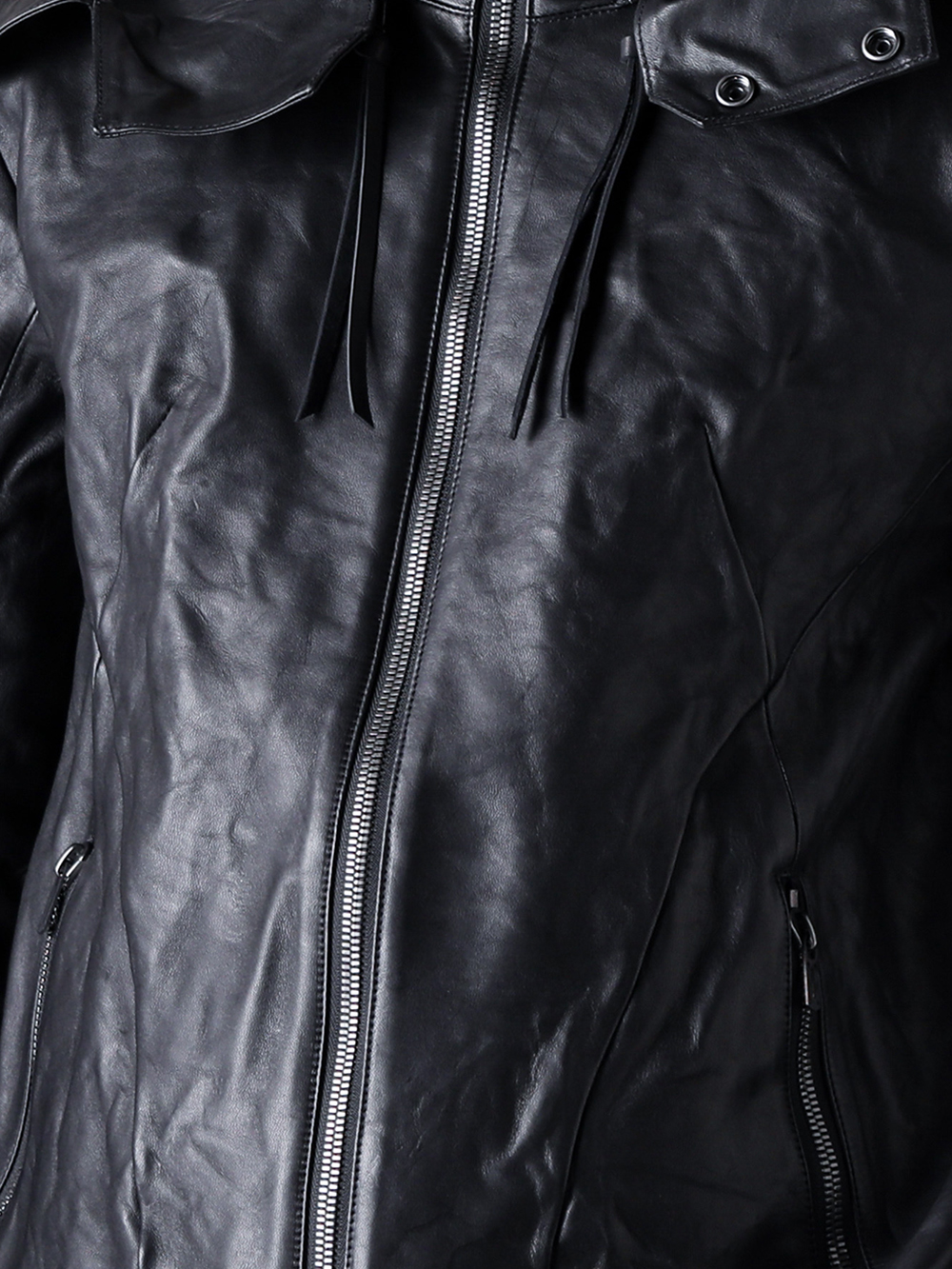 D.HYGEN - 25AW Styling - Horse Leather Jacket Embodying the Collection Theme 'Loose Tension' - ST105-0225A - Horse Leather Hood Attached Jacket 1-004