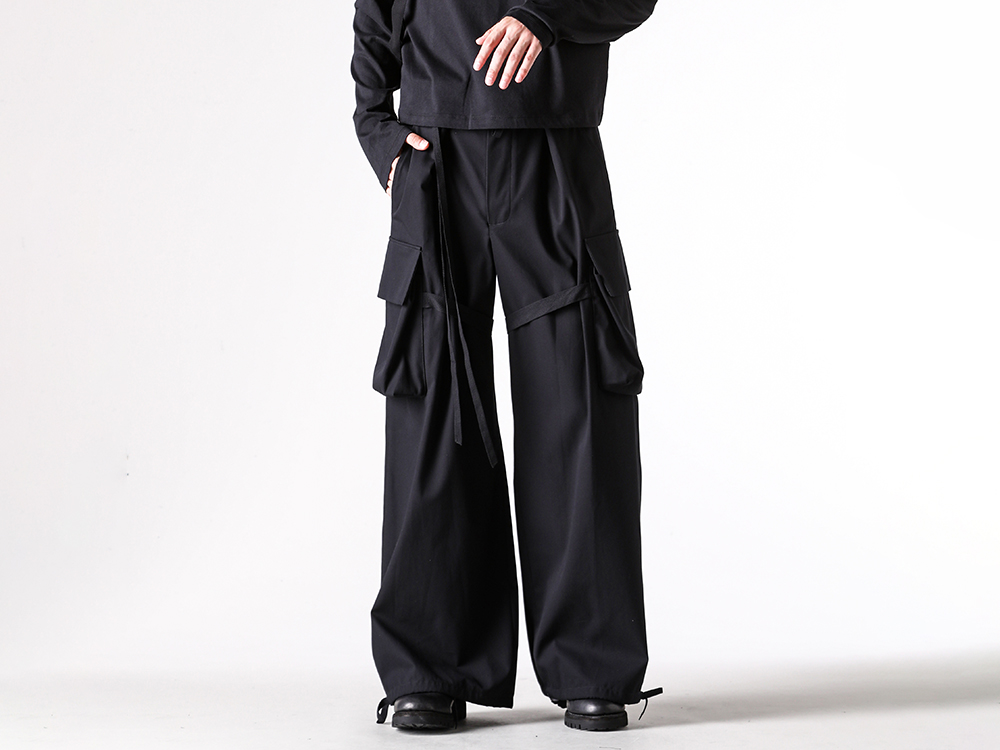 Ann Demeulemeester - 25-26AW - Lower Body - Iben Cargo Pants (2510MTR24) - Norvegian welted Derby Shoes Vibram Sole (792VX) 2-001