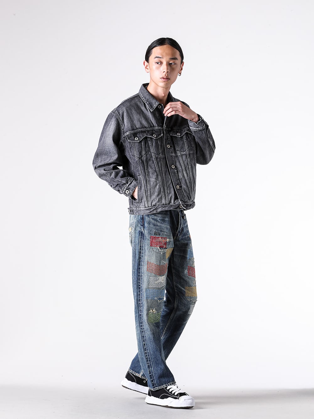 FDMTL - 25AW - コーディネート全体の写真一覧 - FA25JK33U-BK - THIRD THIRD JACKET 3YR WASH - TSDM25SM007 - x SAKAMOTO DAYS Short Sleeve T-Shirt (OSARAGI) - FA25MG129 - CLASSIC FIT DENIM CS129 - A05FW702 - HANK original sole canvas Low-Top sneaker 3-002