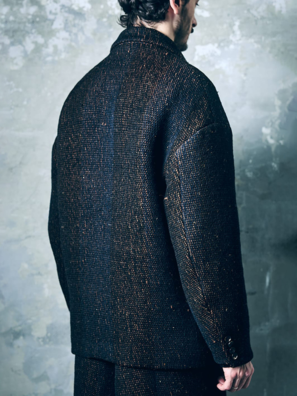 CROMAGNON - 25-26AW  - Jacket - Jacket Hand Woven Stripe （BLACK STRIPE） / CJ-HWSRS 2-002