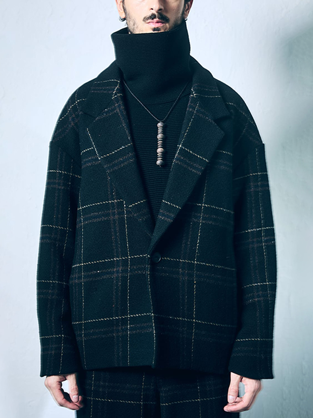 CROMAGNON - 25-26AW  - Jacket - Jacket Shetland Wool Check （BLACK CHECK） / CJ-LASWC 2-003