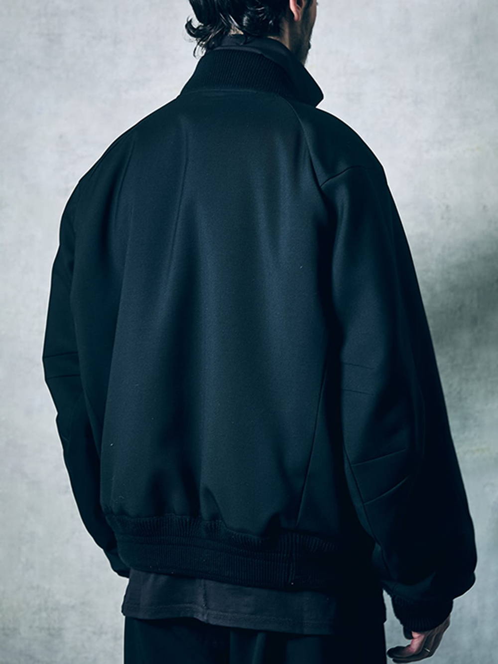 CROMAGNON - 25-26AW  - Jacket - MA-1 Jacket Wool Gabardine （BLACK） / CJ-LSRGB 2-006