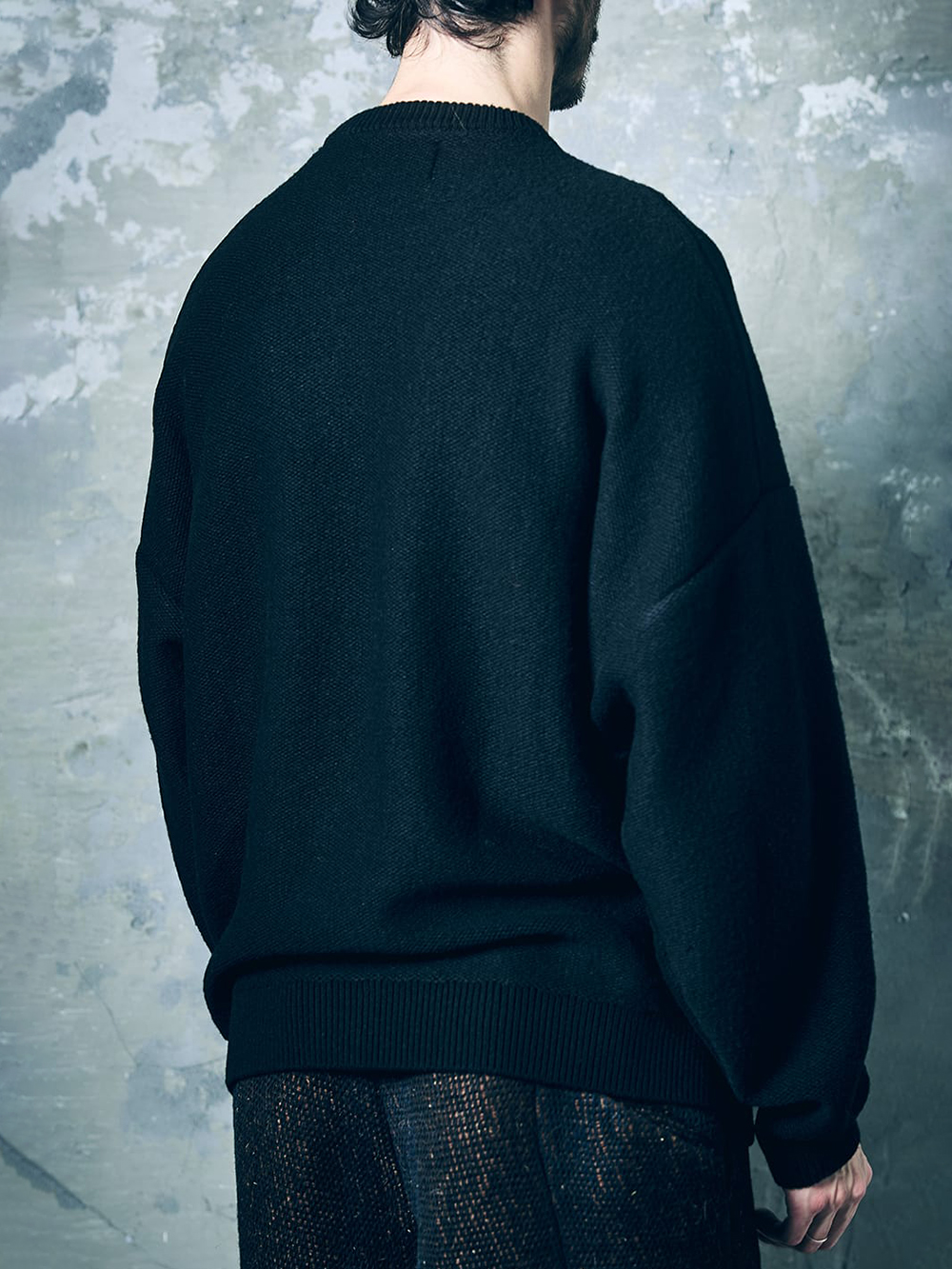 CROMAGNON - 25-26AW - Knit - Nepal Cashmere Knit Sweater （BLACK） / CK-NCRPO 3-004