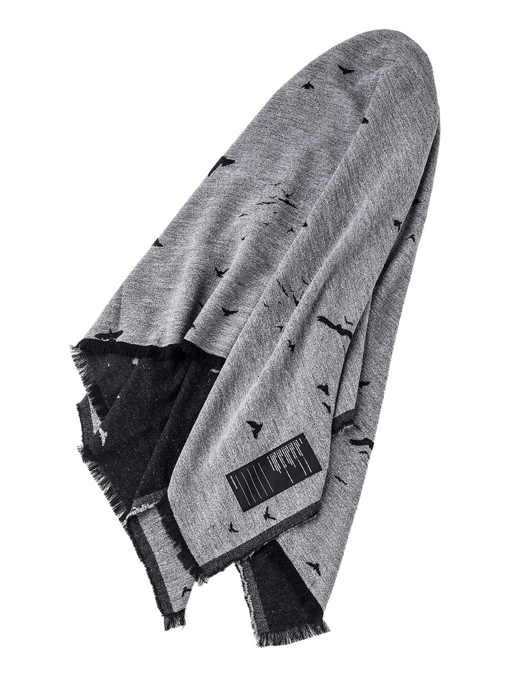 nude:masahiko maruyama - 25-26AW - Accessories - BIRD JACQUARD STOLE （Black） / NU-1888 6-002