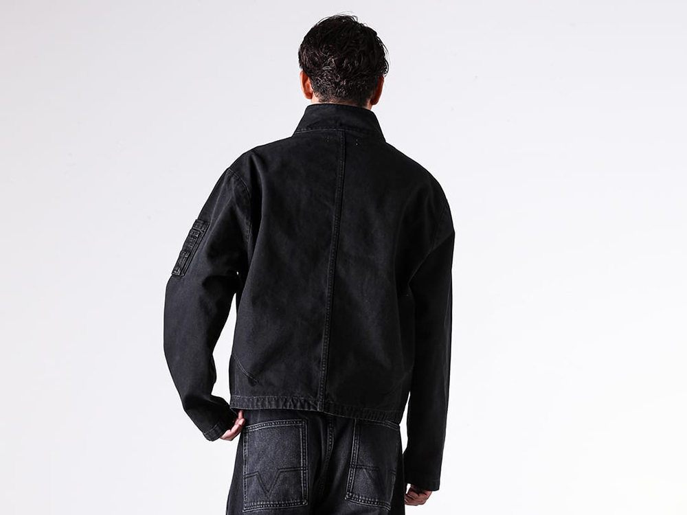 NO MAINTENANCE - 25-26AW - Jacket - HIGH COLLAR CANVAS JACKET （BLACK） / NM-0099-BL 1-0010