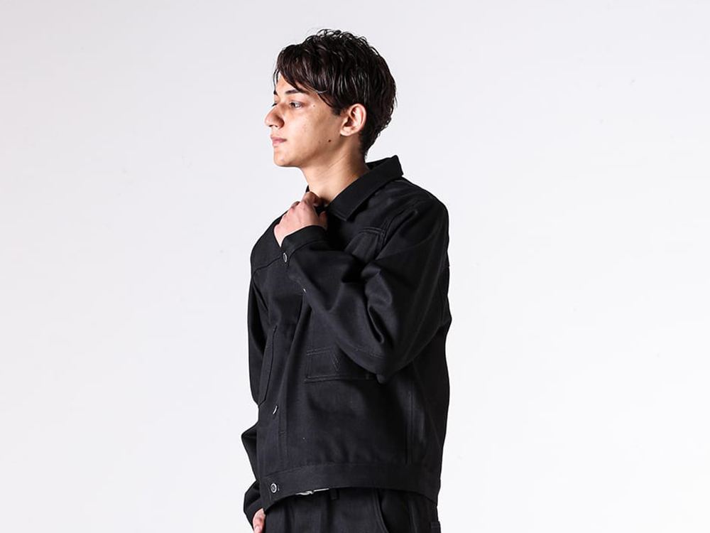 NO MAINTENANCE - 25-26AW - Jacket - HAZE TRUCKER JACKET （RAW ONYX BLACK） / NM-0202-OB 1-0011