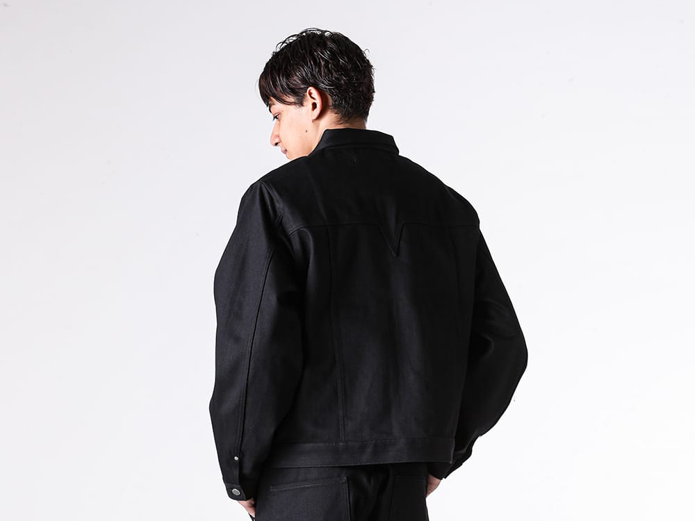 NO MAINTENANCE - 25-26AW - Jacket - HAZE TRUCKER JACKET （RAW ONYX BLACK） / NM-0202-OB 1-0012