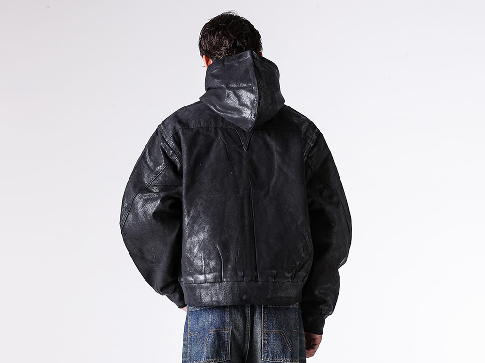 NO MAINTENANCE - 25-26AW - Jacket - HOODED MECHANIC JACKET （WAXED BLACK） / NM-0209-BL 1-008