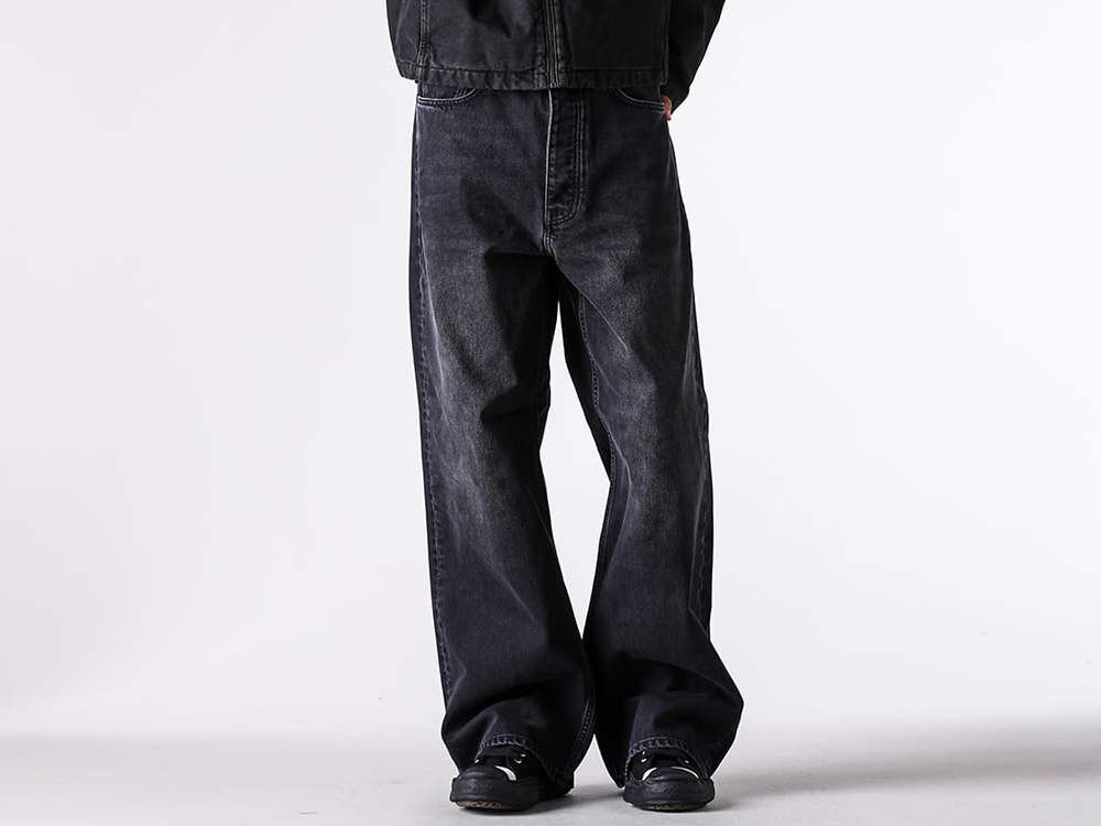 NO MAINTENANCE - 25-26AW  - Pants - BAGGY DENIM （WASHED BLACK） / NM-0048-WB 2-003