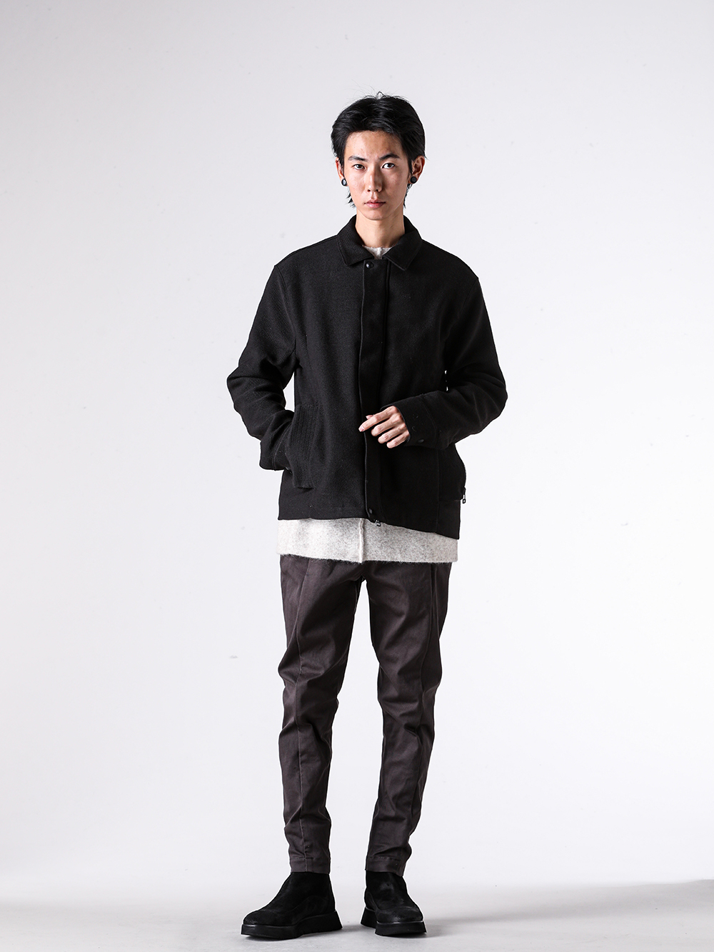 RIPVANWINKLE - 25AW - 見出し3 - RB-721 Mohair Dolman Jersey - RB-702 Jodhpur Pants - RB-715 Back Zip Boots 3-001