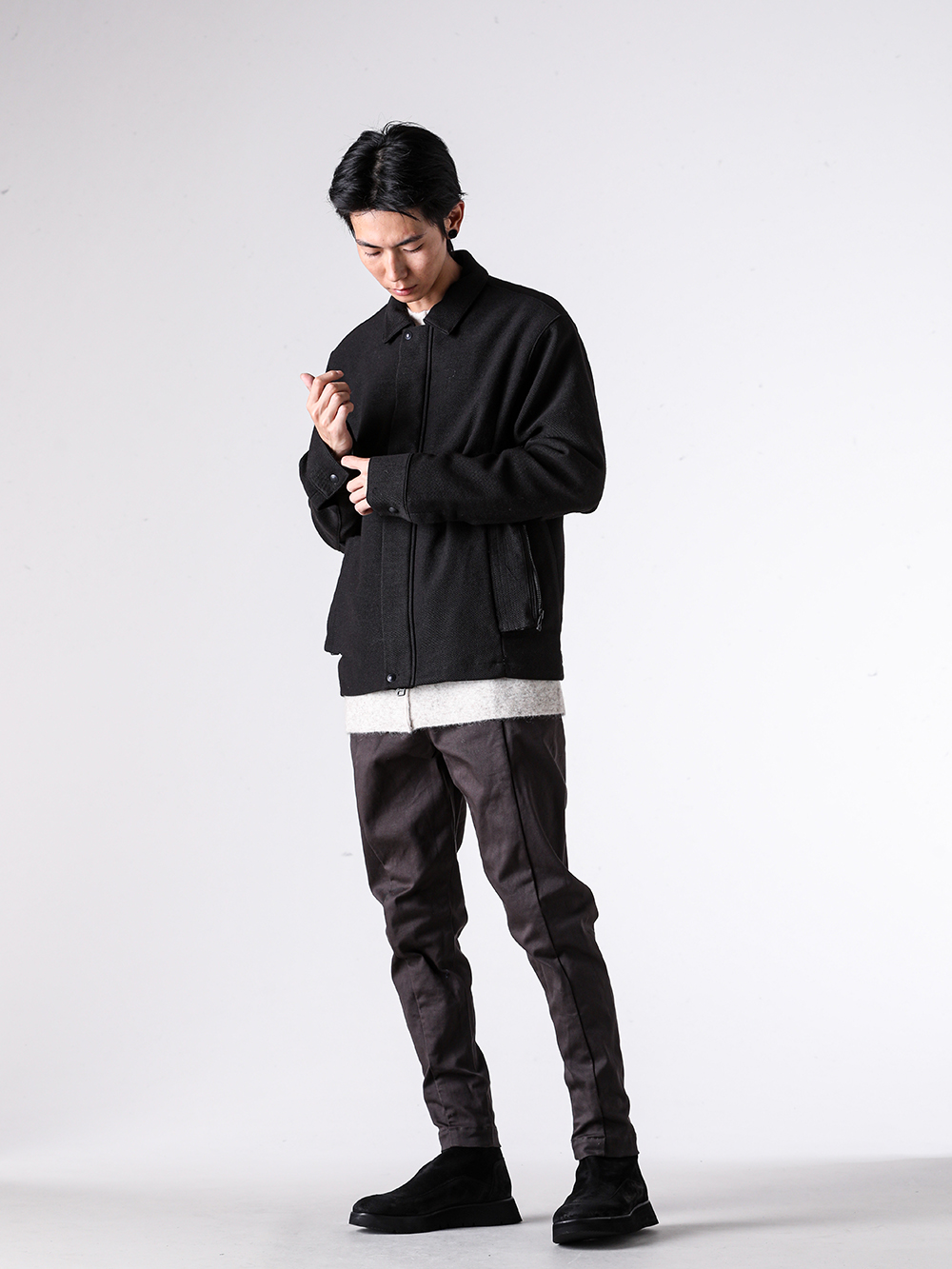 RIPVANWINKLE - 25AW - 見出し3 - RB-721 Mohair Dolman Jersey - RB-702 Jodhpur Pants - RB-715 Back Zip Boots 3-002