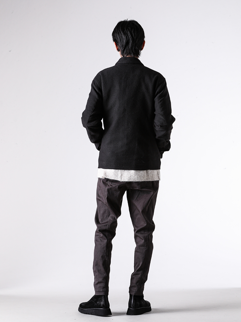 RIPVANWINKLE - 25AW - 見出し3 - RB-721 Mohair Dolman Jersey - RB-702 Jodhpur Pants - RB-715 Back Zip Boots 3-004