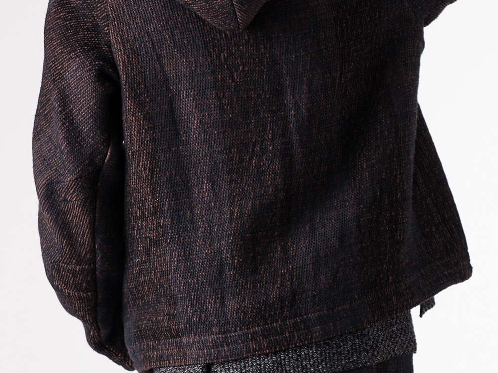 CROMAGNON - 25-26AW - A hooded coat crafted with meticulous attention to fabric selection - Hooded Coat Hand Woven Stripe (CC-SVHWS) - Loose Fit Knit Cotton / Wool (KTS-LWML) - Clip On Sunglasses (RG1999TVA) 1-006