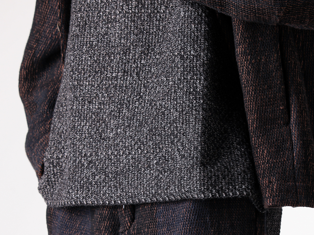 CROMAGNON - 25-26AW - A hooded coat crafted with meticulous attention to fabric selection - Hooded Coat Hand Woven Stripe (CC-SVHWS) - Loose Fit Knit Cotton / Wool (KTS-LWML) - Clip On Sunglasses (RG1999TVA) 1-008