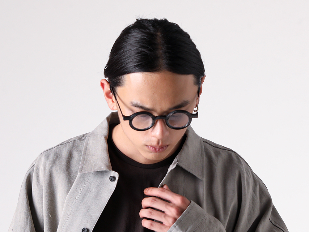 O PROJECT (O PROJECT) - 25-26AW - Upper Body - BALLOON SHIRT (O20SRT3) - Cotton Jersey Short Sleeve T-shirt (ISO-040-CUT) - Round Flame Sunglasses (RG1062) 1-008