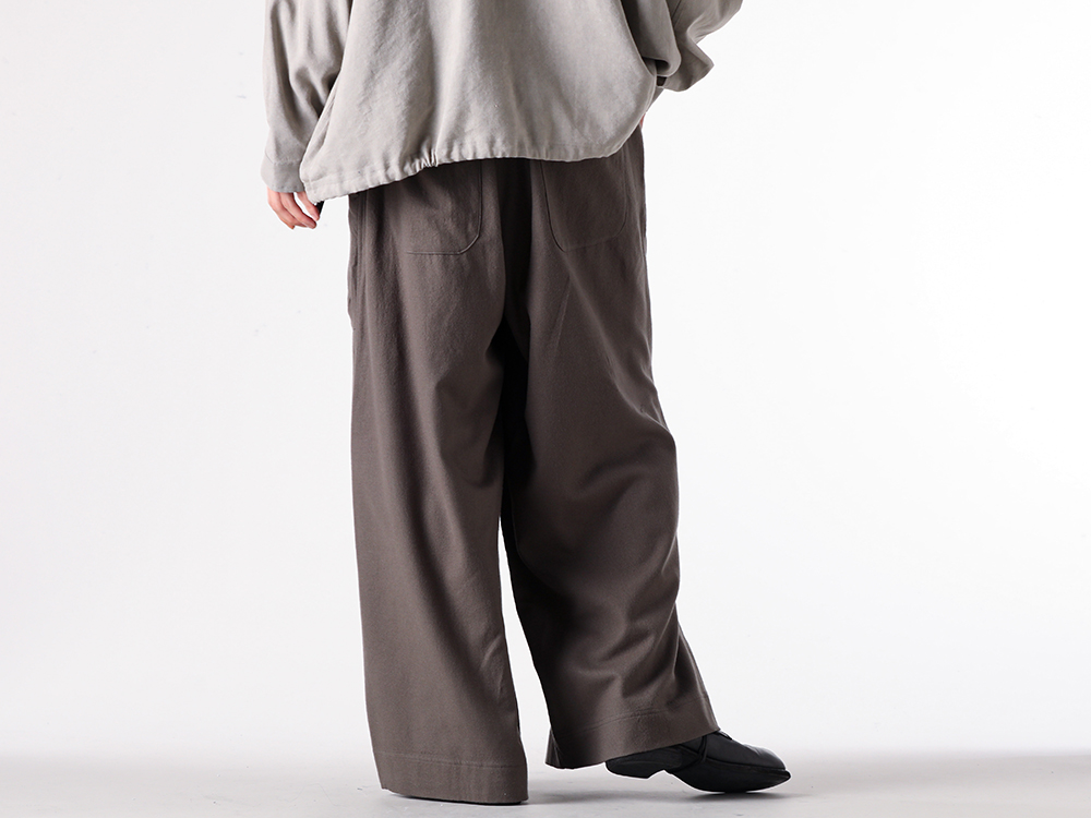 O PROJECT(オー プロジェクト) - 25-26AW  - 下半身 - WIDE EASY PANTS (O20TR1) - Daddy Shoes (GR02) 2-004