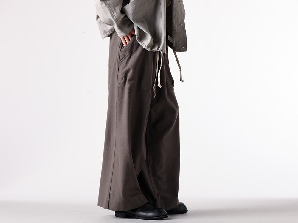 O PROJECT(オー プロジェクト) - 25-26AW  - 下半身 - WIDE EASY PANTS (O20TR1) - Daddy Shoes (GR02) 2-005