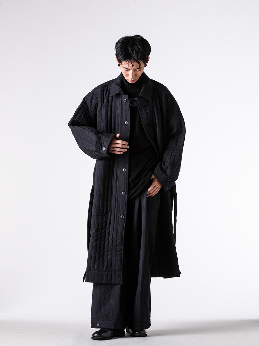 JAN-JANVANESSCHE(ヤンヤンヴァンエシュ) - 25-26AW - コート - LONG COAT （Dark Striped） / COAT#34 1-003