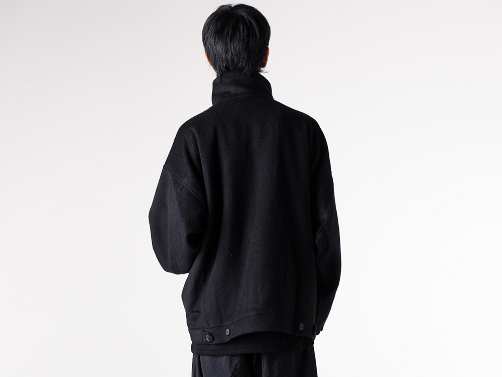 JAN-JANVANESSCHE(ヤンヤンヴァンエシュ) - 25-26AW  - ジャケット - JACKET WITH HIGH STANDING COLLAR （Jet Black） / JACKET#61 2-002