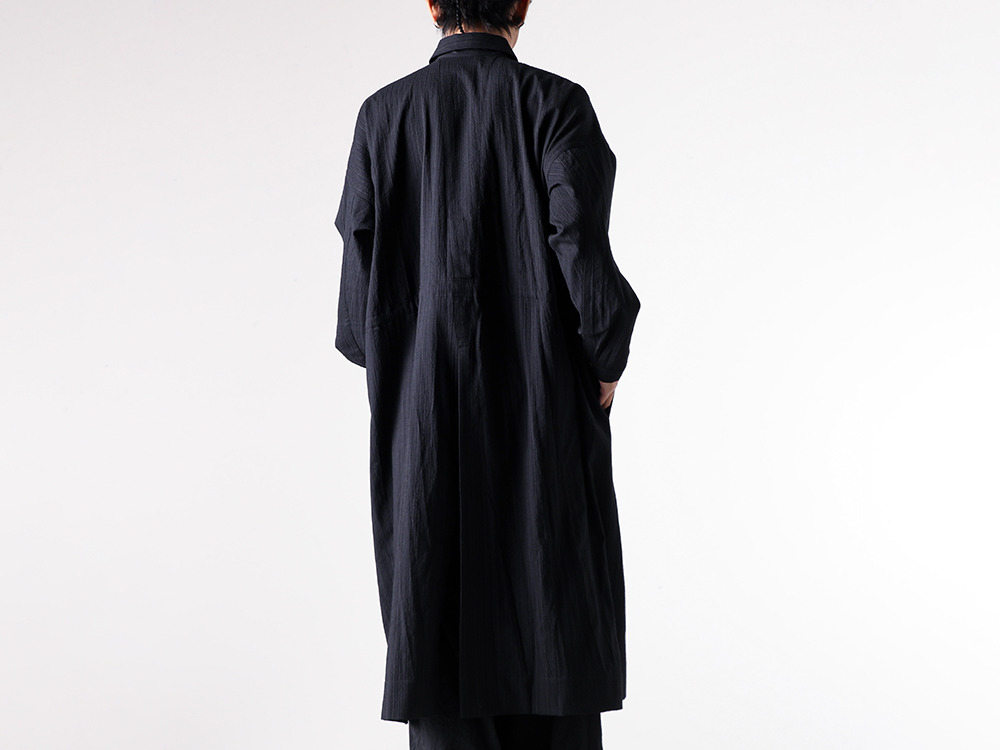 JAN-JANVANESSCHE(ヤンヤンヴァンエシュ) - 25-26AW - シャツ - LONG SHIRT WITH BACK SPLIT （Dark Striped） / SHIRT#111< 4-002