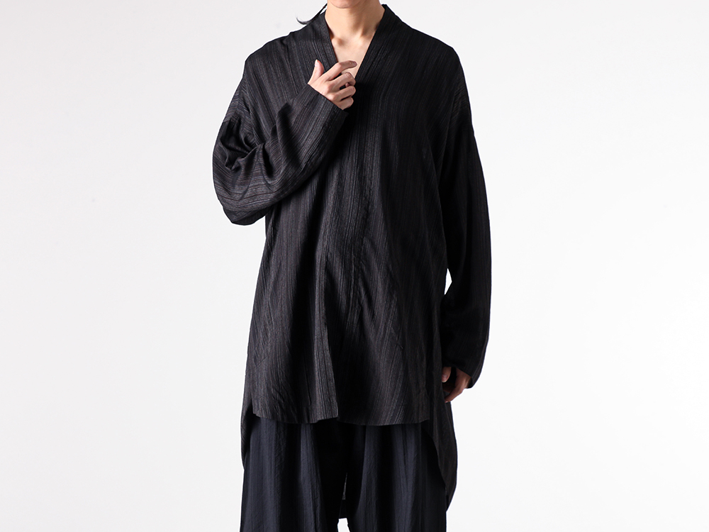 JAN-JANVANESSCHE(ヤンヤンヴァンエシュ) - 25-26AW - シャツ - KIMONO COLLAR LOOSE FIT TUNIC （Mult Striped） / TUNIC#42 4-005